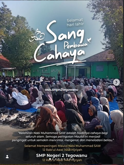 💚✨ Peringatan Maulid Nabi Muhammad SAW 1448 H SMPN 2 Tegowanu 🌙